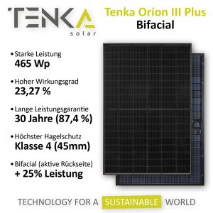 Tenka Orion III Plus Bifacial - Glas-Glas PV-Modul