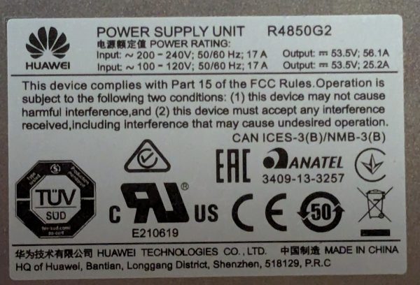 Huawei R4850G2 Netzteil für IT und Server