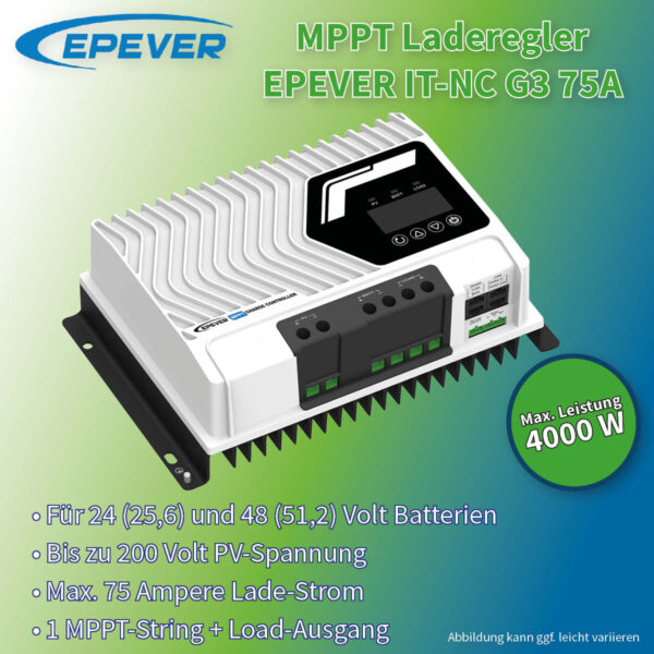 IT-NC G3 75A EPEVER MPPT Laderegler IT-NC G3-75A (4 kWp)