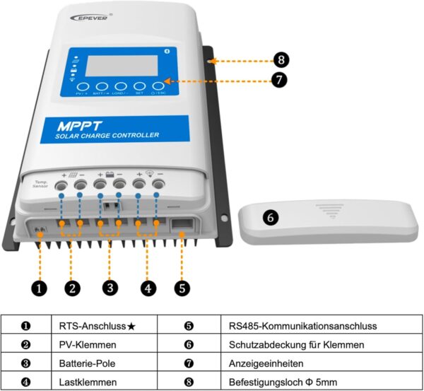 EPEVER MPPT Laderegler XTRA 3415N G3 (30A) 1,6 kWp